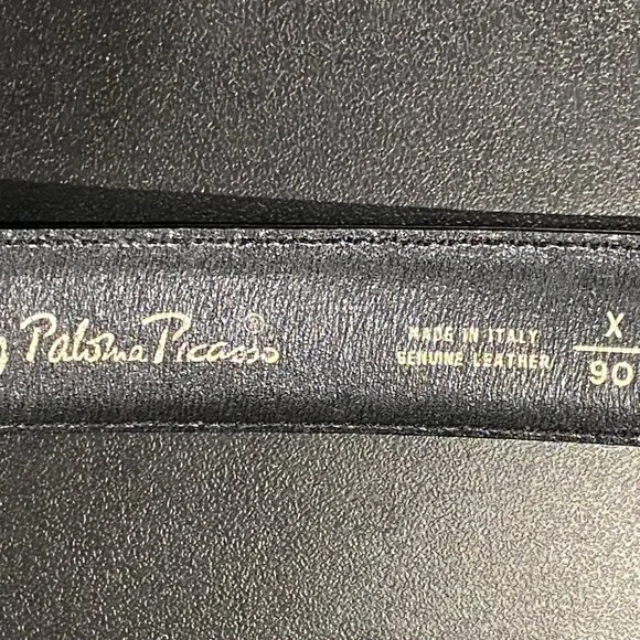 Vintage Paloma Picasso Whimsigoth Grunge Leather Belt Made Italy 25" - 2… - Picture 4 of 5